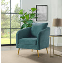 Elements International Joss Chair 2 w/Metal Gold Legs Broadway Marine Blue IMAGE 9