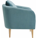 Elements International Joss Chair 2 w/Natural Wood Legs Broadway Marine Blue IMAGE 3