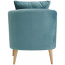 Elements International Joss Chair 2 w/Natural Wood Legs Broadway Marine Blue IMAGE 4