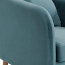 Elements International Joss Chair 2 w/Natural Wood Legs Broadway Marine Blue IMAGE 6