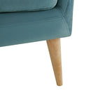 Elements International Joss Chair 2 w/Natural Wood Legs Broadway Marine Blue IMAGE 7