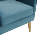 Elements International Joss Chair 2 w/Natural Wood Legs Broadway Marine Blue IMAGE 8