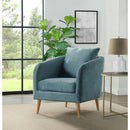 Elements International Joss Chair 2 w/Natural Wood Legs Broadway Marine Blue IMAGE 9