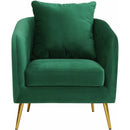 Elements International Joss Chair 2 w/Metal Gold Legs Broadway Emerald IMAGE 2
