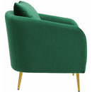 Elements International Joss Chair 2 w/Metal Gold Legs Broadway Emerald IMAGE 3