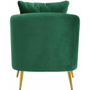 Elements International Joss Chair 2 w/Metal Gold Legs Broadway Emerald IMAGE 4