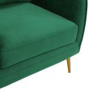 Elements International Joss Chair 2 w/Metal Gold Legs Broadway Emerald IMAGE 8