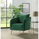 Elements International Joss Chair 2 w/Metal Gold Legs Broadway Emerald IMAGE 9
