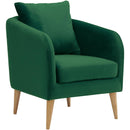 Elements International Joss Chair 2 w/Natural Wood Legs Broadway Emerald IMAGE 1
