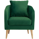 Elements International Joss Chair 2 w/Natural Wood Legs Broadway Emerald IMAGE 2