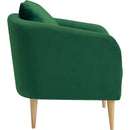 Elements International Joss Chair 2 w/Natural Wood Legs Broadway Emerald IMAGE 3