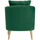 Elements International Joss Chair 2 w/Natural Wood Legs Broadway Emerald IMAGE 4