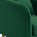 Elements International Joss Chair 2 w/Natural Wood Legs Broadway Emerald IMAGE 6