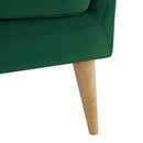 Elements International Joss Chair 2 w/Natural Wood Legs Broadway Emerald IMAGE 7