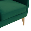 Elements International Joss Chair 2 w/Natural Wood Legs Broadway Emerald IMAGE 8