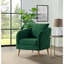 Elements International Joss Chair 2 w/Natural Wood Legs Broadway Emerald IMAGE 9