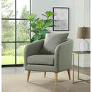 Elements International Joss Chair 2 w/Natural Wood Legs Aria Gray IMAGE 9