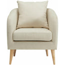 Elements International Joss Chair 2 w/Natural Wood Legs Aria Natural IMAGE 2