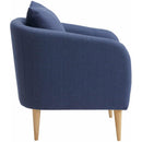 Elements International Joss Chair 2 w/Natural Wood Legs Aria Blue IMAGE 3