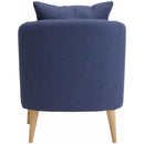 Elements International Joss Chair 2 w/Natural Wood Legs Aria Blue IMAGE 4