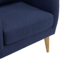 Elements International Joss Chair 2 w/Natural Wood Legs Aria Blue IMAGE 8