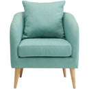 Elements International Joss Chair 2 w/Natural Wood Legs Aria Green IMAGE 2