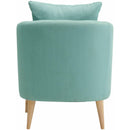 Elements International Joss Chair 2 w/Natural Wood Legs Aria Green IMAGE 4