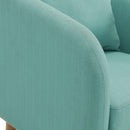 Elements International Joss Chair 2 w/Natural Wood Legs Aria Green IMAGE 6