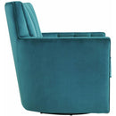 Elements International Loden Swivel Chair In Royale Peacock IMAGE 3