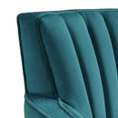 Elements International Loden Swivel Chair In Royale Peacock IMAGE 4