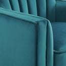 Elements International Loden Swivel Chair In Royale Peacock IMAGE 5