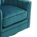 Elements International Loden Swivel Chair In Royale Peacock IMAGE 6