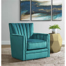 Elements International Loden Swivel Chair In Royale Peacock IMAGE 9