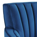 Elements International Loden Swivel Chair in Royale Cobalt - 3A IMAGE 4