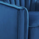 Elements International Loden Swivel Chair in Royale Cobalt - 3A IMAGE 5