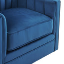 Elements International Loden Swivel Chair in Royale Cobalt - 3A IMAGE 6
