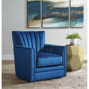 Elements International Loden Swivel Chair in Royale Cobalt - 3A IMAGE 9