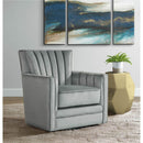 Elements International Loden Swivel Chair in Royale Gun Metal - 3A IMAGE 9