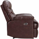 Elements International Palmdale 91491 Power Recliner Pu Red/brown IMAGE 3