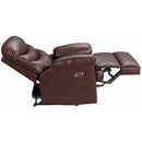 Elements International Palmdale 91491 Power Recliner Pu Red/brown IMAGE 4