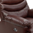 Elements International Palmdale 91491 Power Recliner Pu Red/brown IMAGE 6