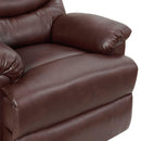 Elements International Palmdale 91491 Power Recliner Pu Red/brown IMAGE 7