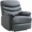 Elements International Palmdale 91491 Power Recliner Pu Grey IMAGE 1