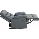 Elements International Palmdale 91491 Power Recliner Pu Grey IMAGE 4