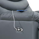 Elements International Palmdale 91491 Power Recliner Pu Grey IMAGE 8