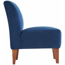 Elements International Scarlett Slipper Chair In Broadway Navy IMAGE 3