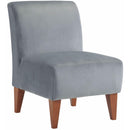Elements International Scarlett Slipper Chair In Broadway Gun Metal IMAGE 1
