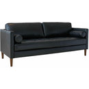 Elements International Stockholm Large Sofa in Fiero Black (Top Grain/PVC) IMAGE 1