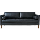 Elements International Stockholm Large Sofa in Fiero Black (Top Grain/PVC) IMAGE 2