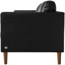 Elements International Stockholm Large Sofa in Fiero Black (Top Grain/PVC) IMAGE 3